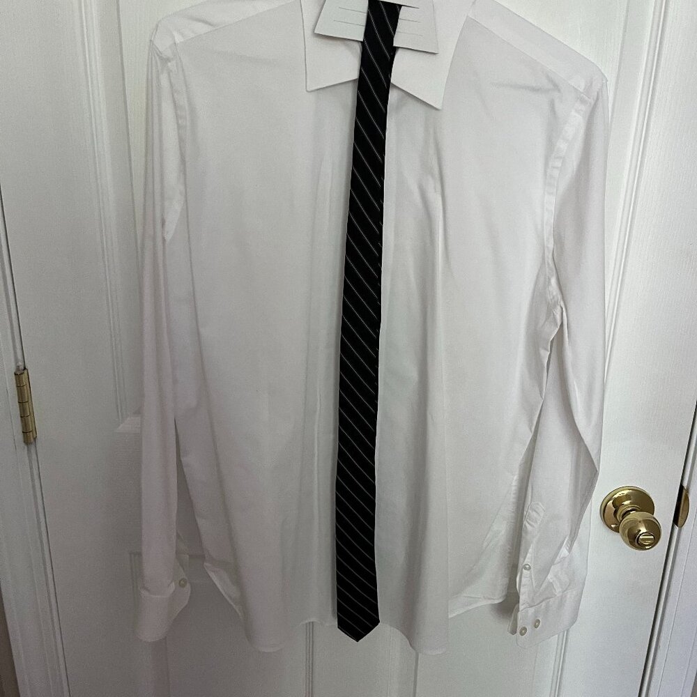 Express Men's Dress Shirt with Calvin Klein Ultra Slim Tie